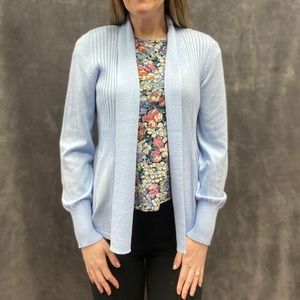 August Silk cardigan sweater light blue new S M L